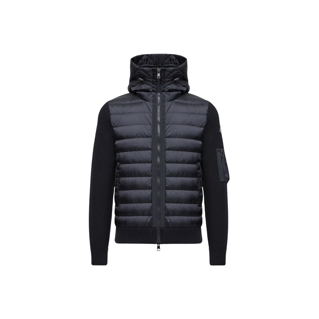 "MC" Cardigan mit Kapuze