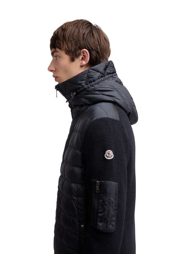 "MC" Cardigan mit Kapuze