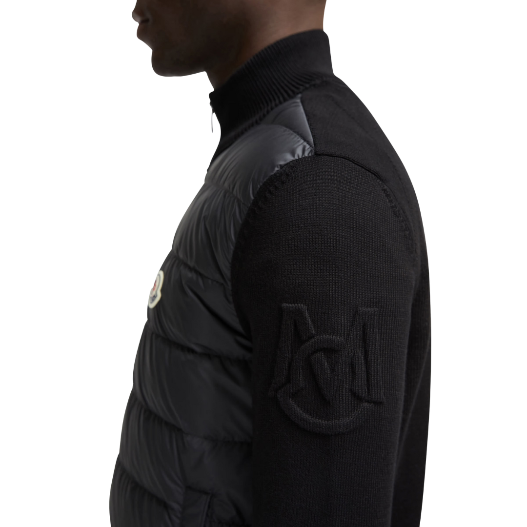"MC" Wattierte Strickjacke aus Baumwolle