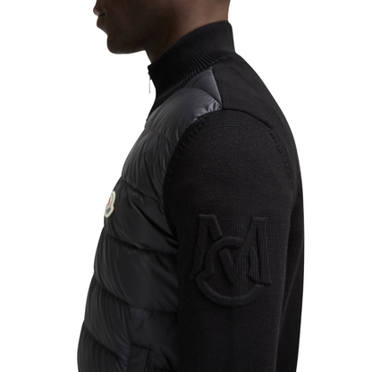 "MC" Wattierte Strickjacke aus Baumwolle