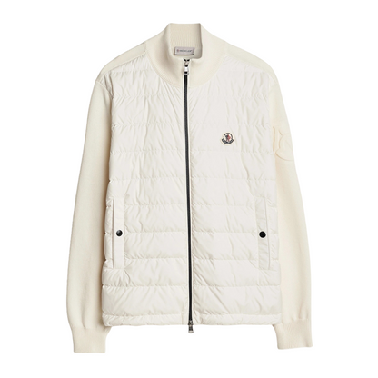 "MC" Wattierte Strickjacke aus Baumwolle