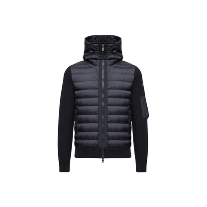 "MC" Cardigan mit Kapuze